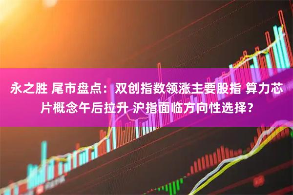 永之胜 尾市盘点：双创指数领涨主要股指 算力芯片概念午后拉升 沪指面临方向性选择？