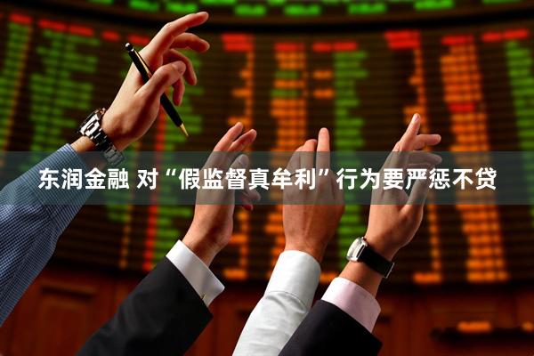 东润金融 对“假监督真牟利”行为要严惩不贷